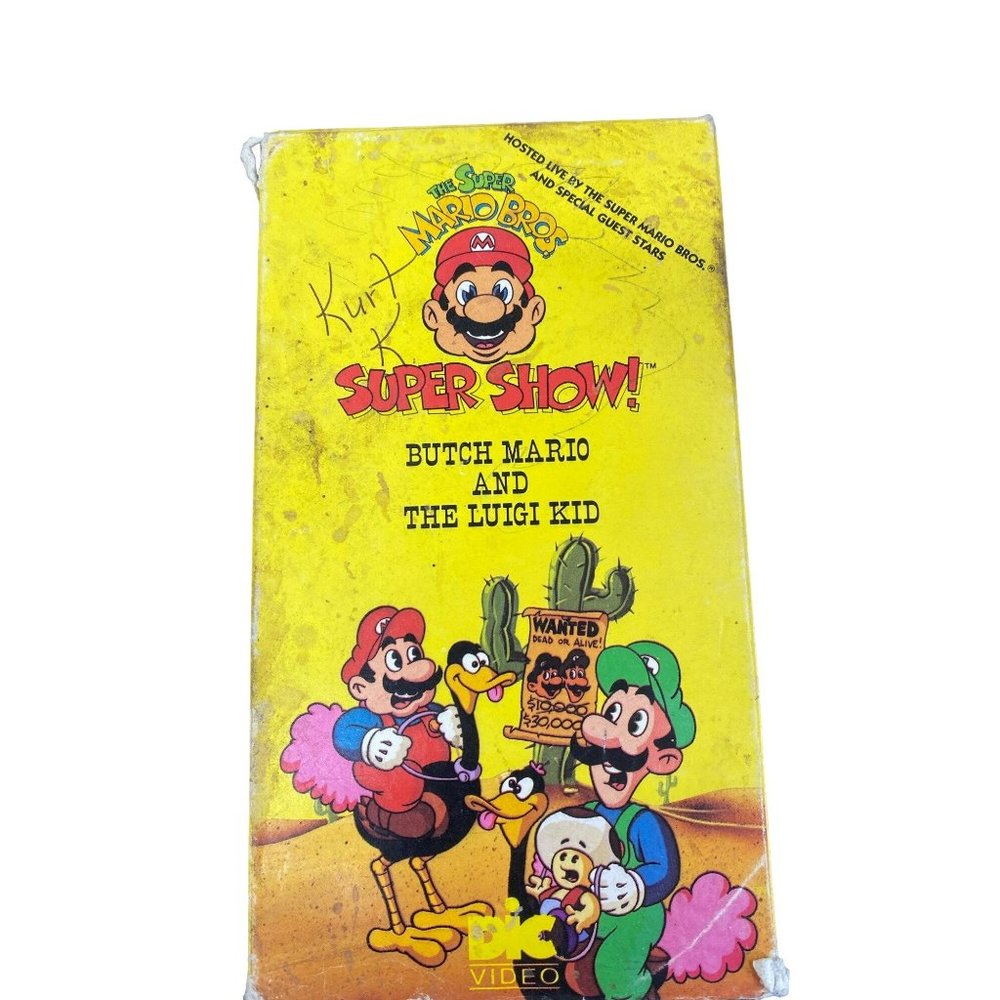 Vintage Super Mario Brothers super show butch Mario Luigi kid VHS tape